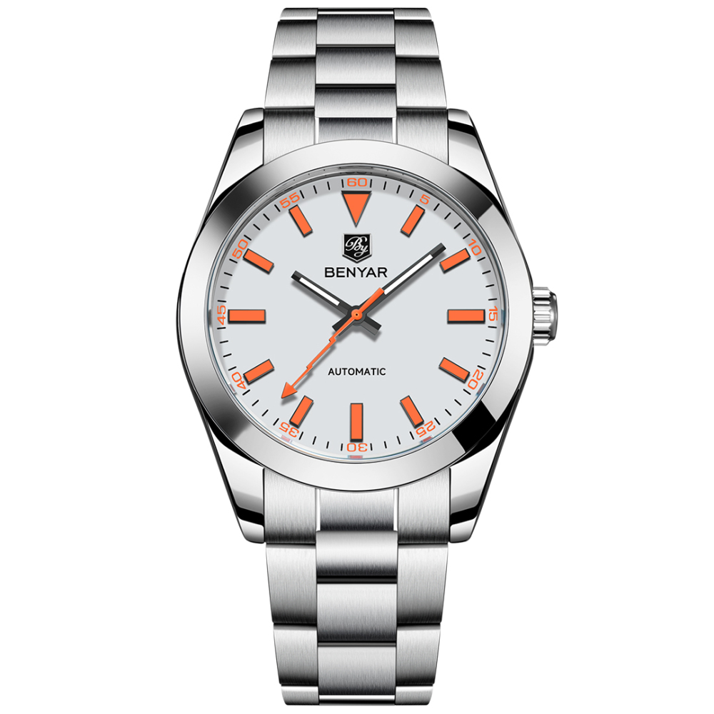 BENYAR BY-5218 Men's Automatic Watch 40mm Luxury Mechanical full Steel Wrist Watch for Men