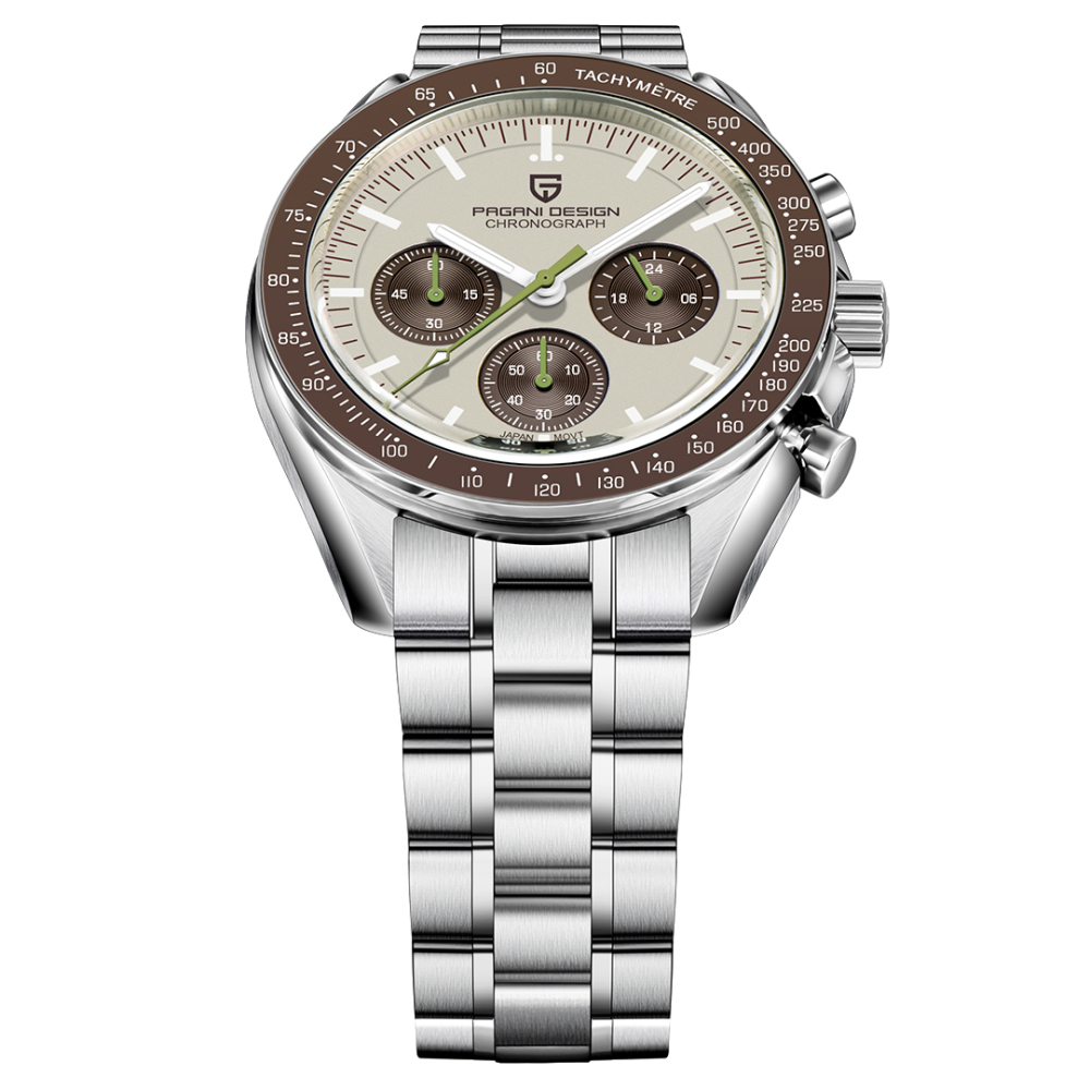 PAGANI DESIGN PD-1701 Men's Quartz Watches 40mm New Release full Stainless Steel Waterproof Sports Chronograph Wrist Watch for Men Sapphire Dial Glass