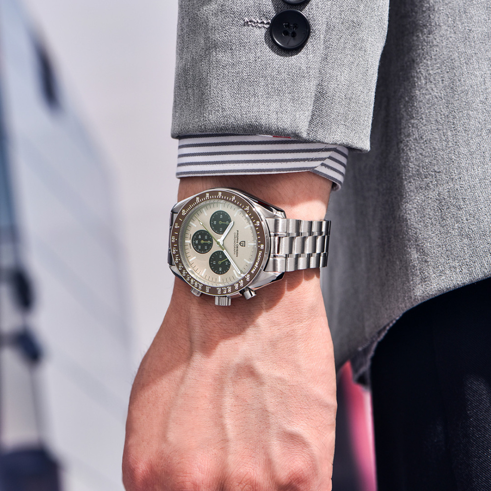 PAGANI DESIGN PD-1701 Men's Quartz Watches 40mm New Release full Stainless Steel Waterproof Sports Chronograph Wrist Watch for Men Sapphire Dial Glass