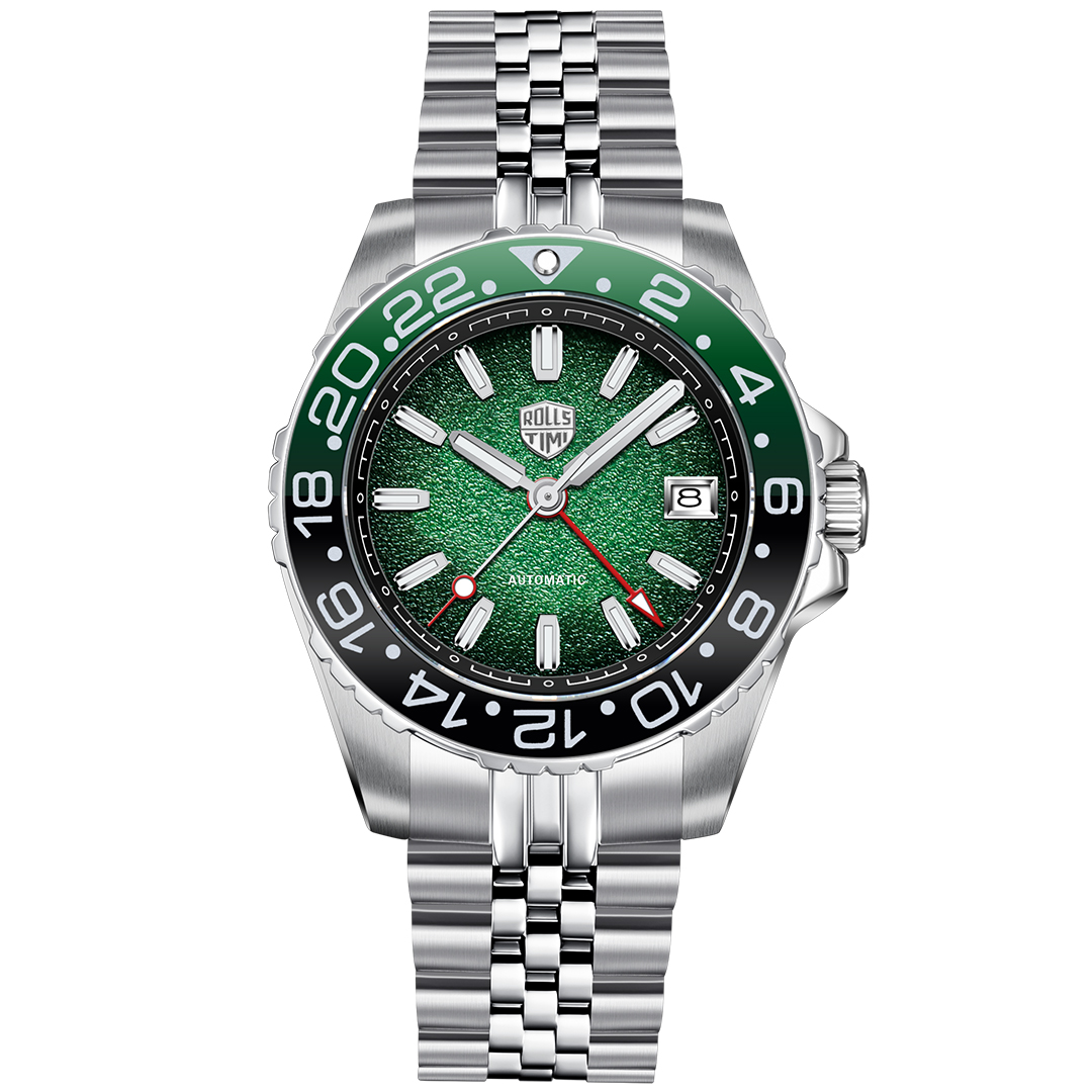 RollsTimi RT7935 GMT Men's Watches NH34 Stainless Steel 100M