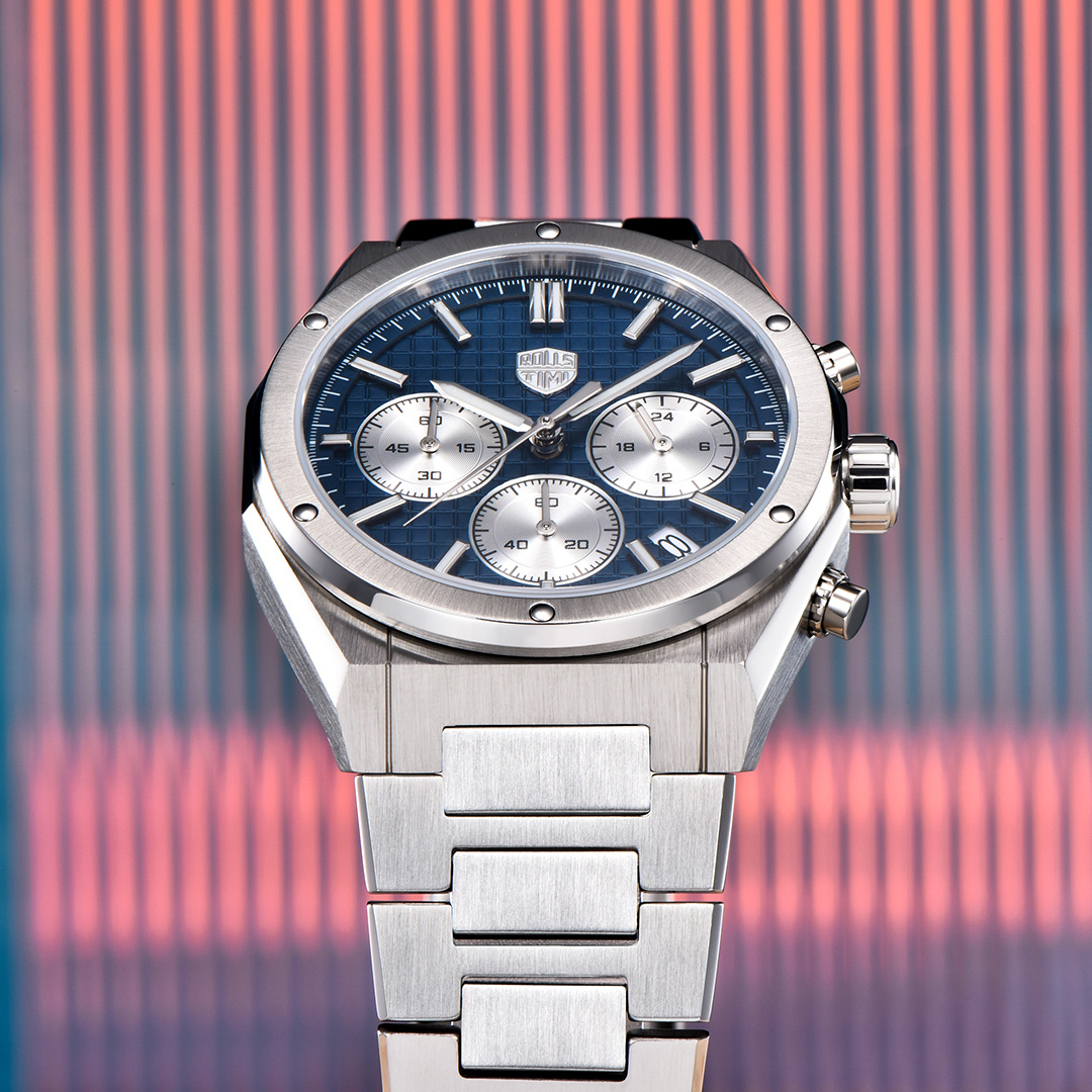 RollsTimi RT7934 Chronograph Men's Watch 39MM Stainless Steel