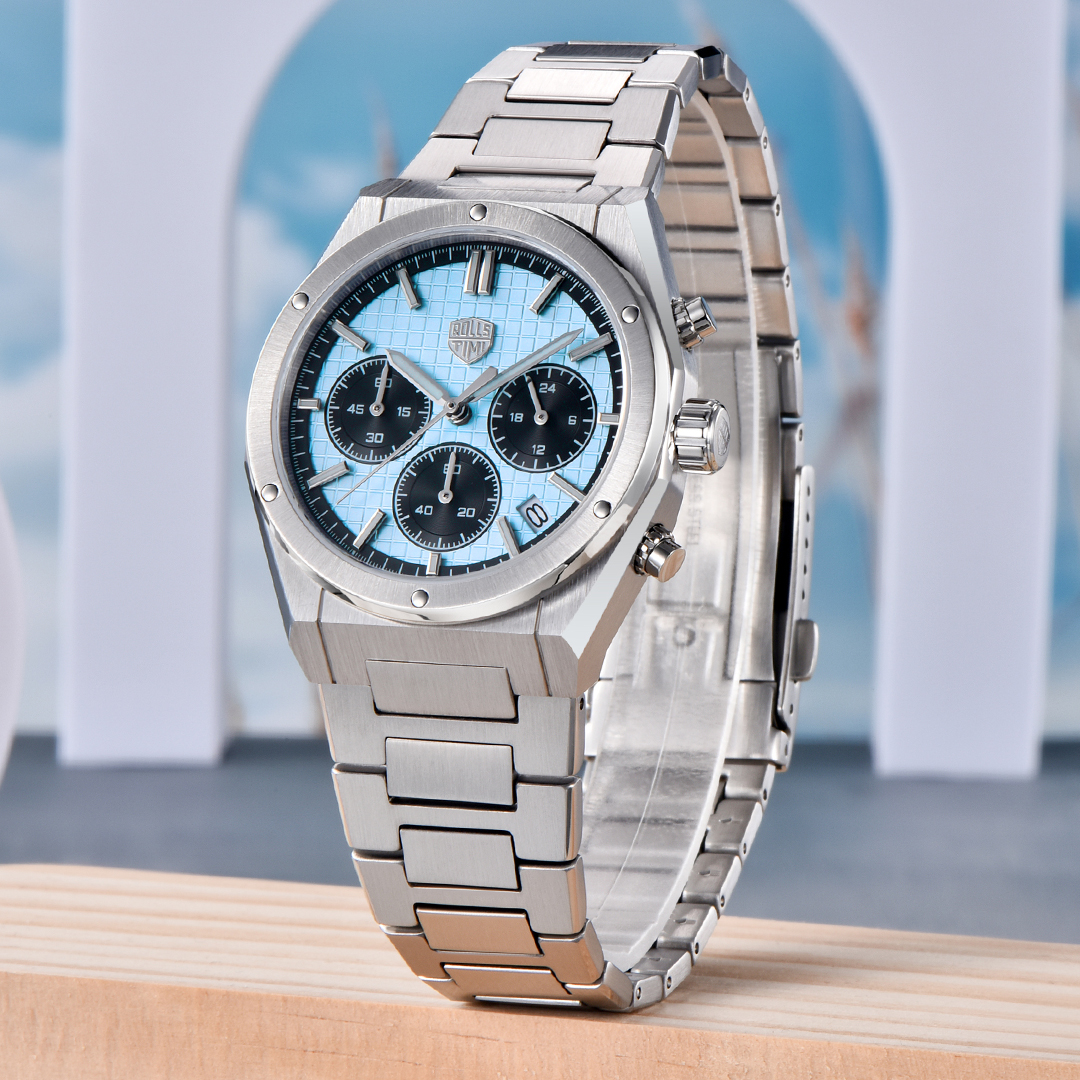 RollsTimi RT7934 Chronograph Men's Watch 39MM Stainless Steel