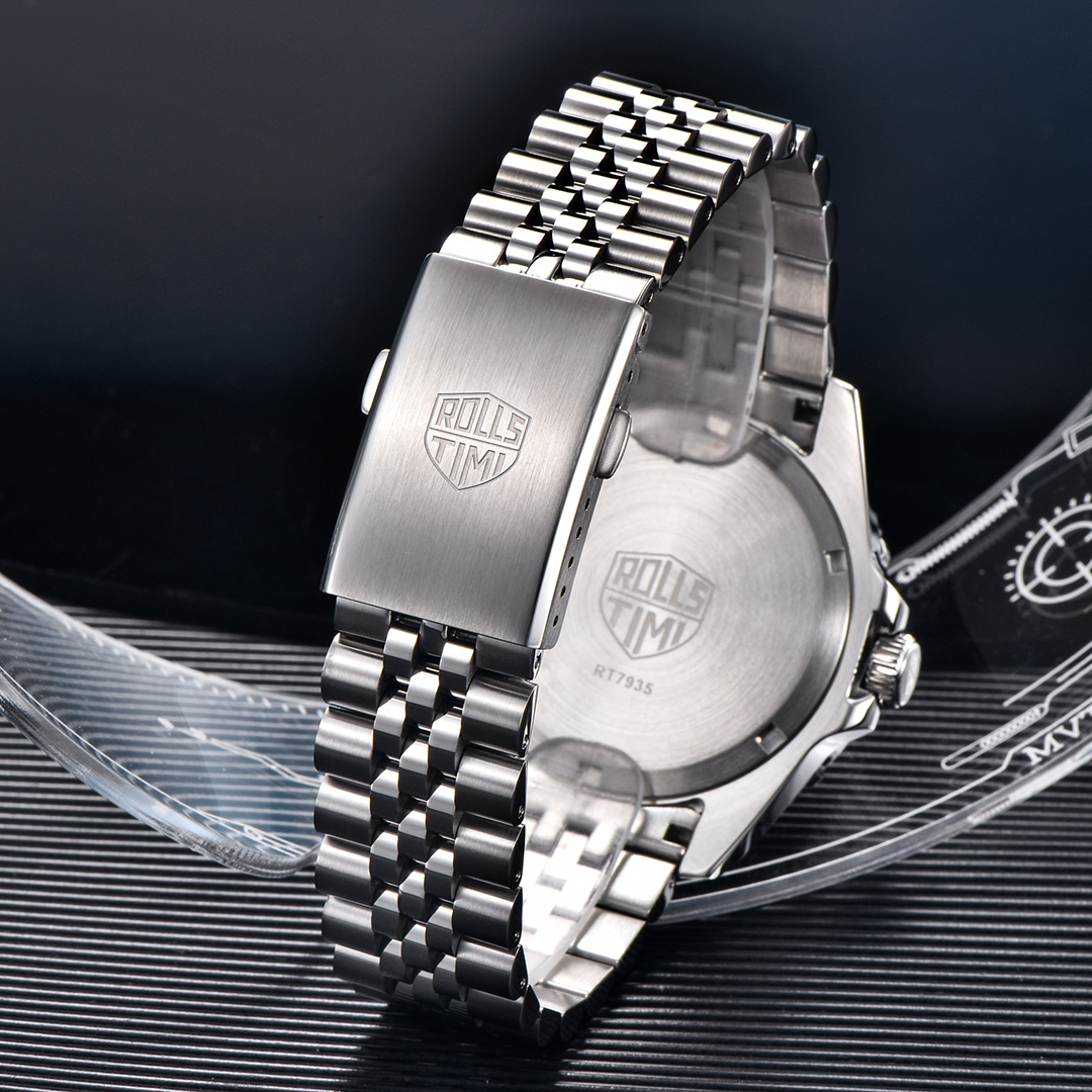 RollsTimi RT7935 GMT Men's Watches NH34 Stainless Steel 100M