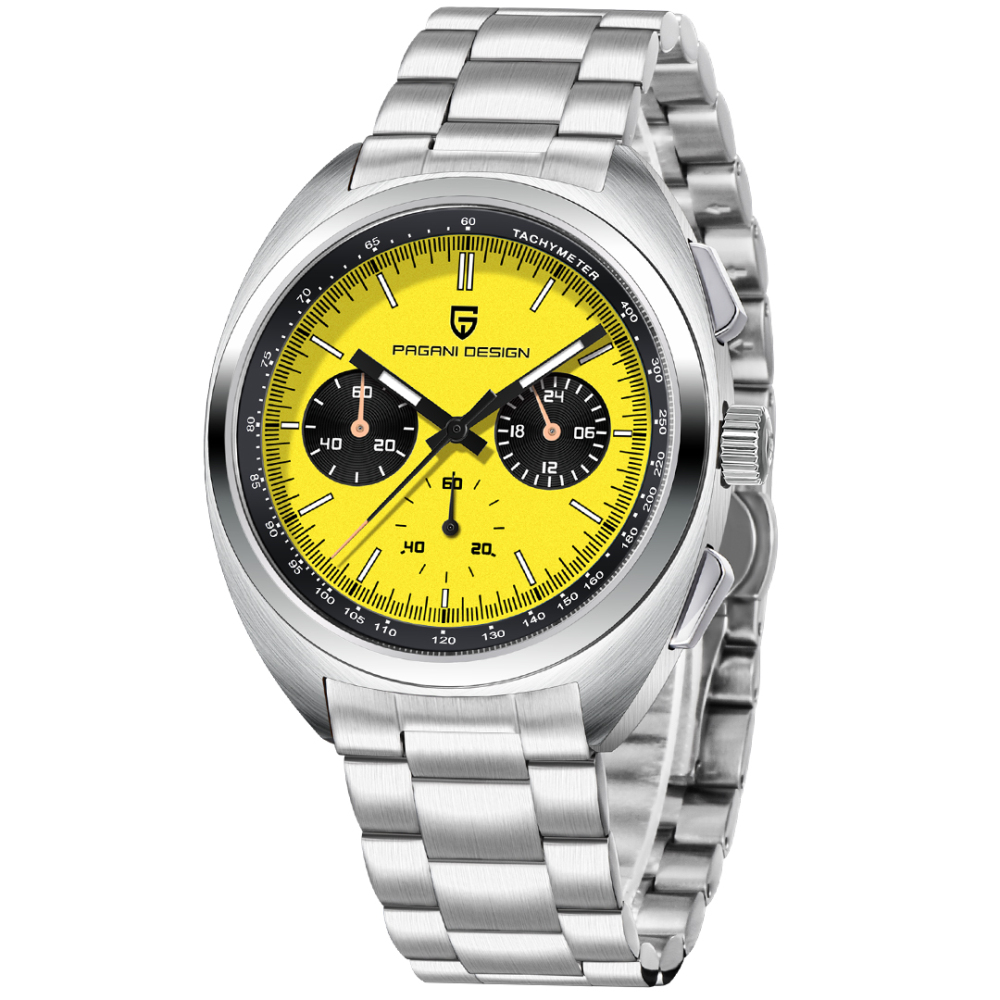 PAGANI DESIGN PD-1782 Men's Quartz Watches Chronograph Stainless Steel 40mm Sports Waterproof Wrist Watch for Men