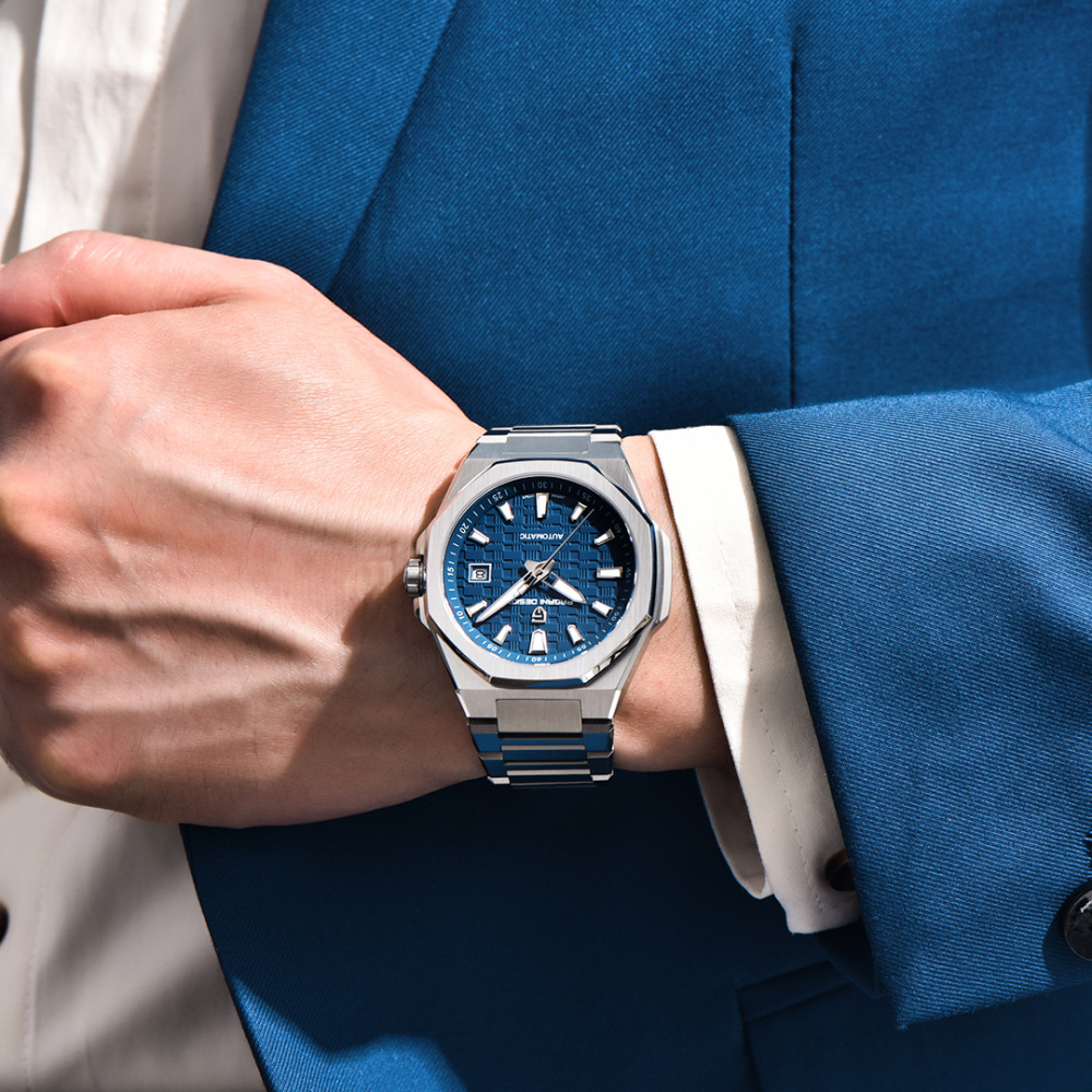 PAGANI DESIGN PD-YS023 New Automatic Men's Watch 40MM Full Stainless Steel Mechanical Sports Wrist Watch for Men, Synthetic Sapphire