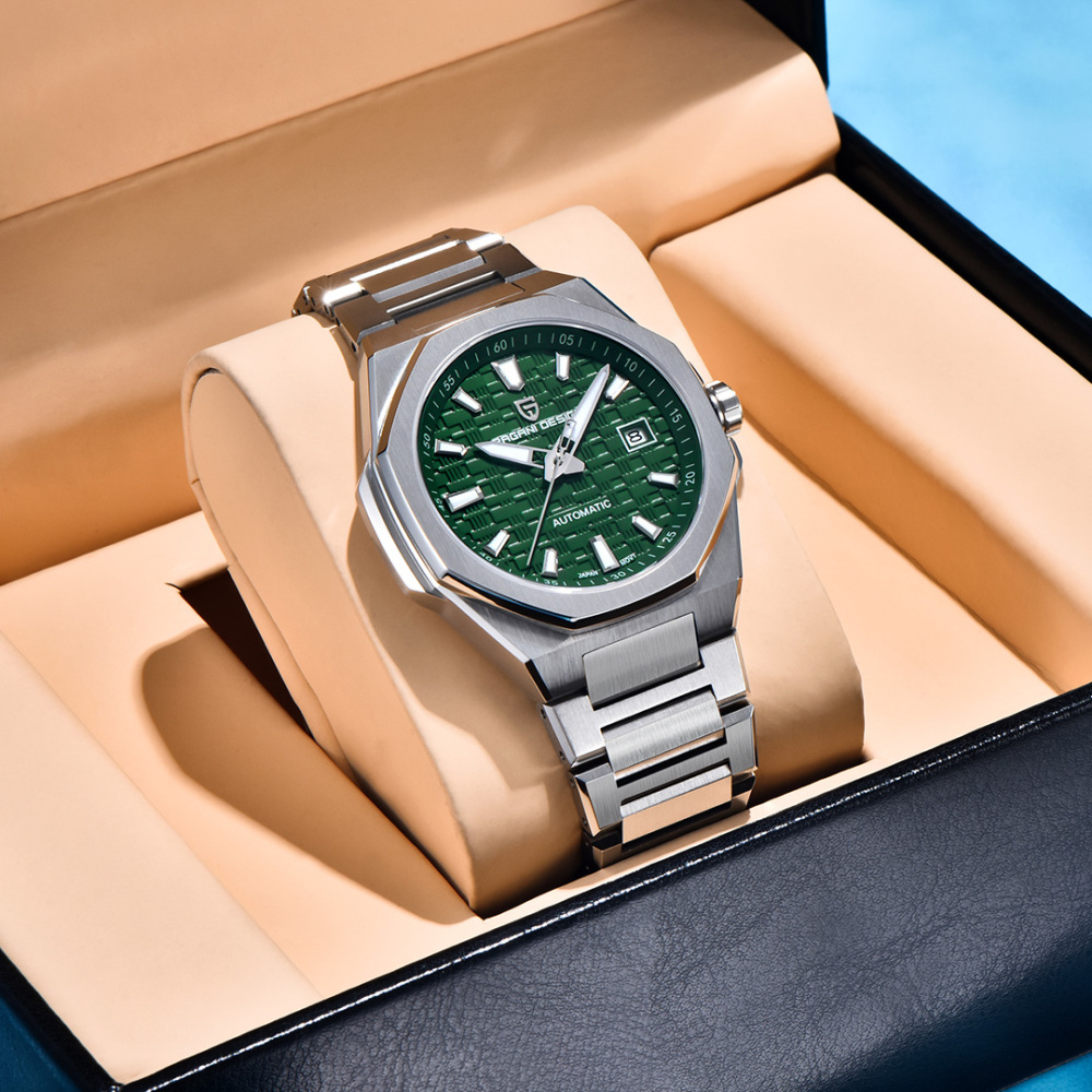 PAGANI DESIGN PD-YS023 New Automatic Men's Watch 40MM Full Stainless Steel Mechanical Sports Wrist Watch for Men, Synthetic Sapphire