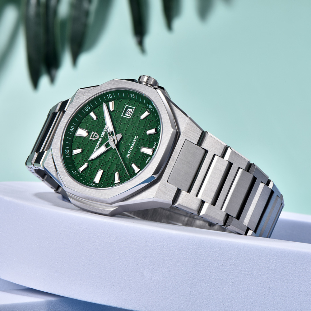 PAGANI DESIGN PD-YS023 New Automatic Men's Watch 40MM Full Stainless Steel Mechanical Sports Wrist Watch for Men, Synthetic Sapphire