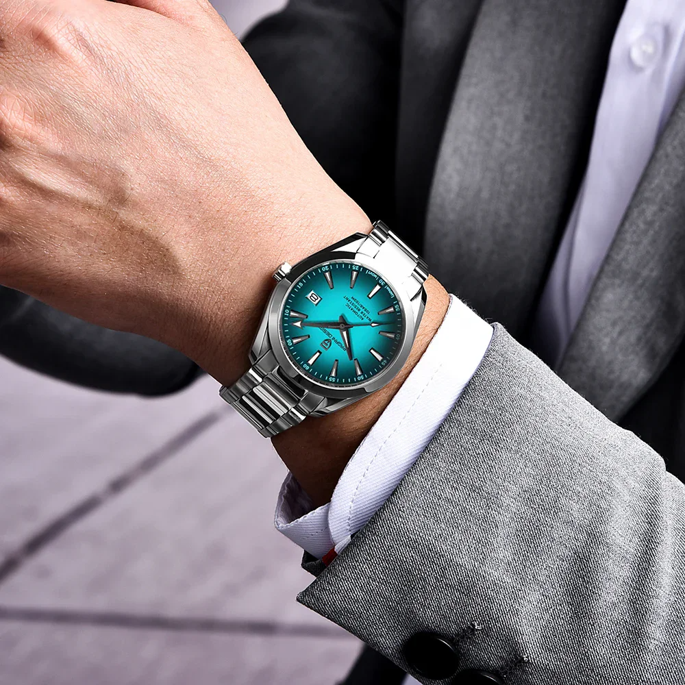 PAGANI DESIGN PD-1688 Automatic Men's Watches Business Stainless Steel Waterproof Wrist Watch for Men Casual Genuine Leather Wristwatch