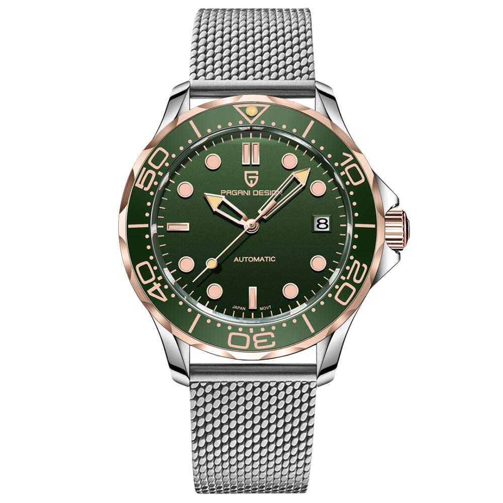 PAGANI DESIGN PD-1667 Luxury Men's Automatic Watches Mechanical Sports Wristwatches Sapphire Glass Full Stainless Steel Waterproof Wrist Watches