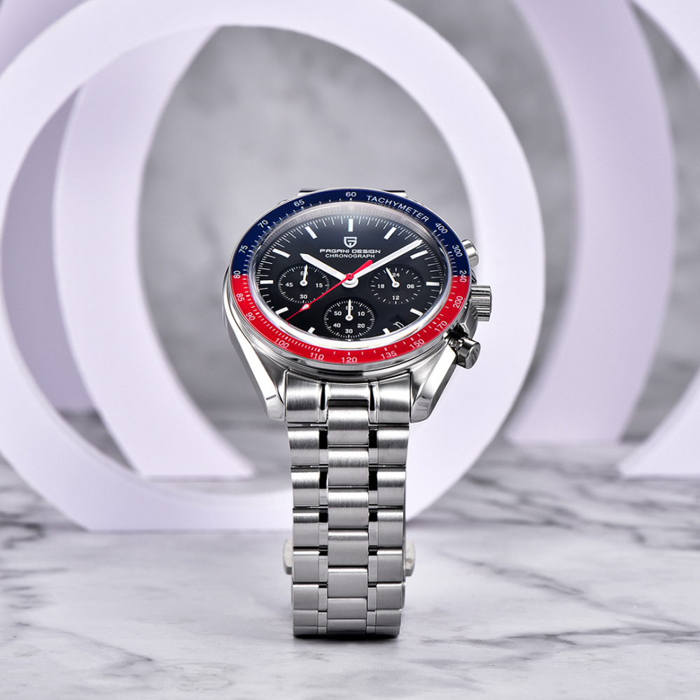 PAGANI DESIGN PD-1701 New Men's Quartz Watches New Release full Stainless Steel Waterproof Sports Chronograph Wrist Watch for Men