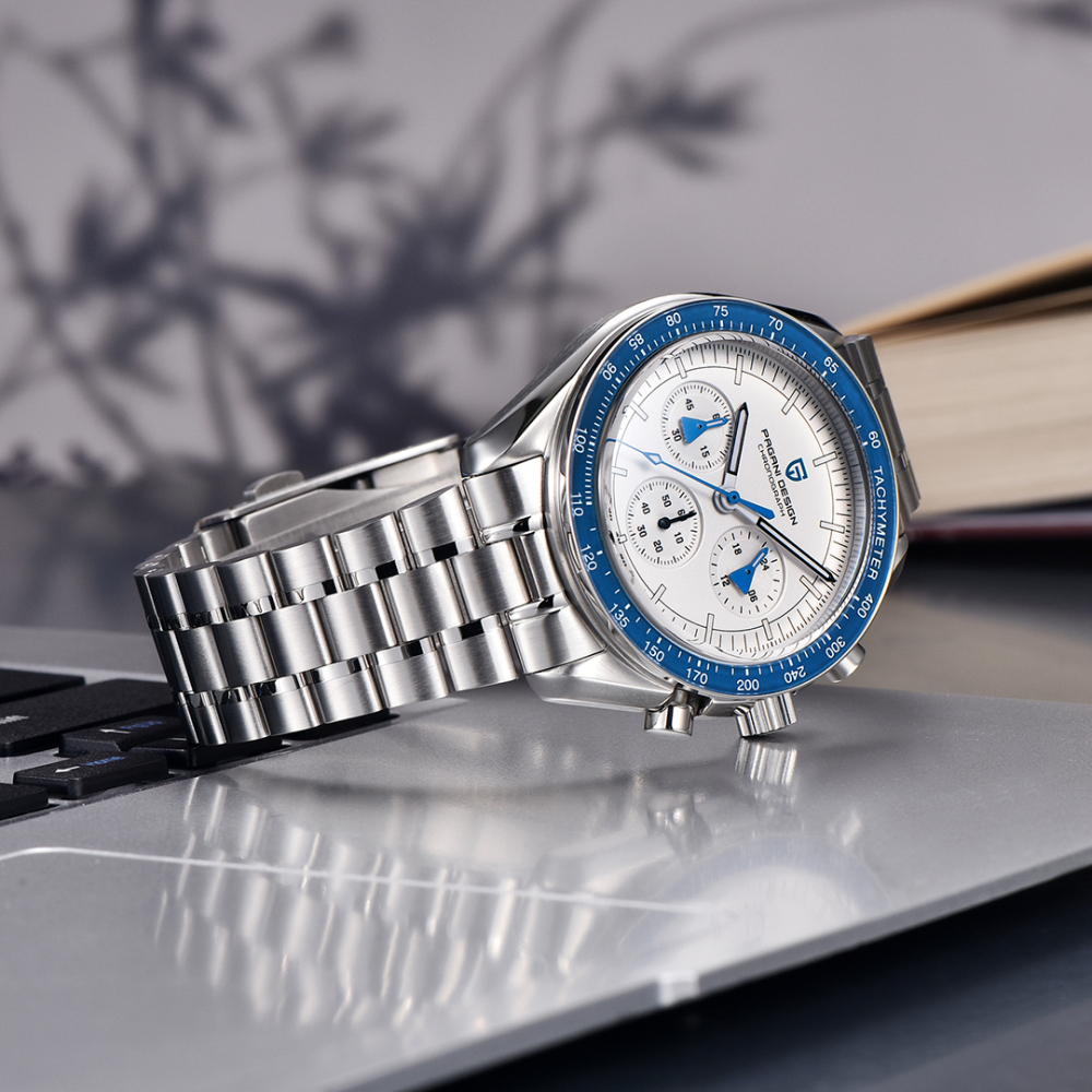 PAGANI DESIGN PD-1701 New Men's Quartz Watches New Release full Stainless Steel Waterproof Sports Chronograph Wrist Watch for Men
