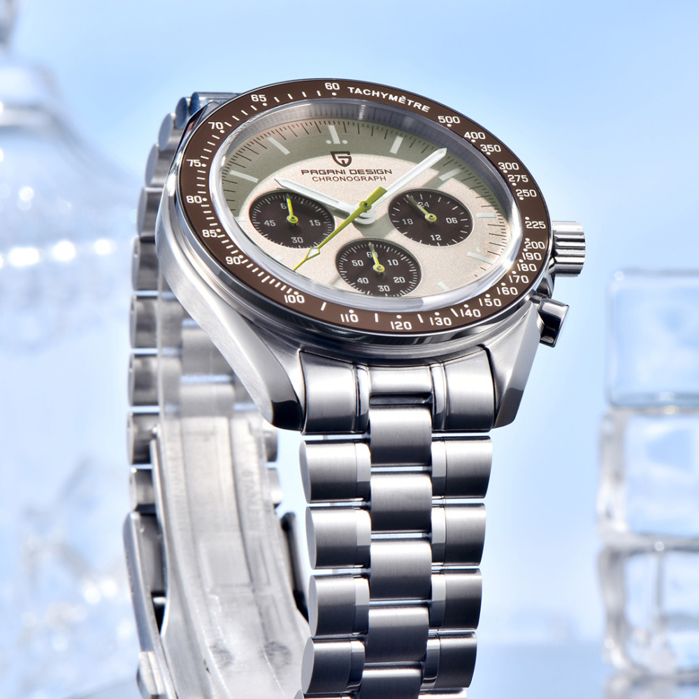 PAGANI DESIGN PD-1701 New Men's Quartz Watches New Release full Stainless Steel Waterproof Sports Chronograph Wrist Watch for Men