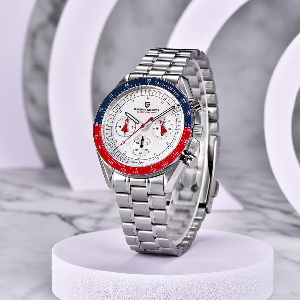 PAGANI DESIGN PD-1701 New Men's Quartz Watches New Release full Stainless Steel Waterproof Sports Chronograph Wrist Watch for Men