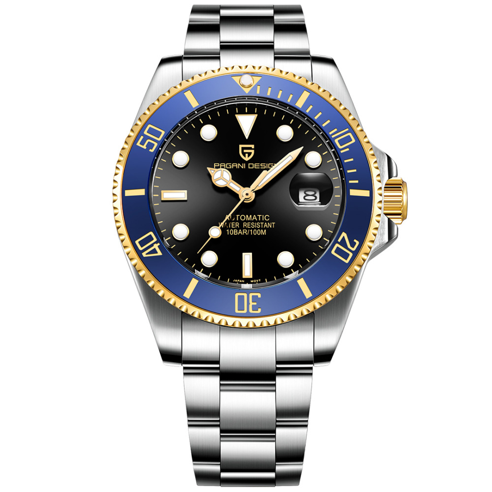 PAGANI DESIGN PD-1639 Automatic Watches for Men Mechanical Sports Men's Wrist Watch with Japan Movement Ceramic Bezel 100M Waterproof Watches