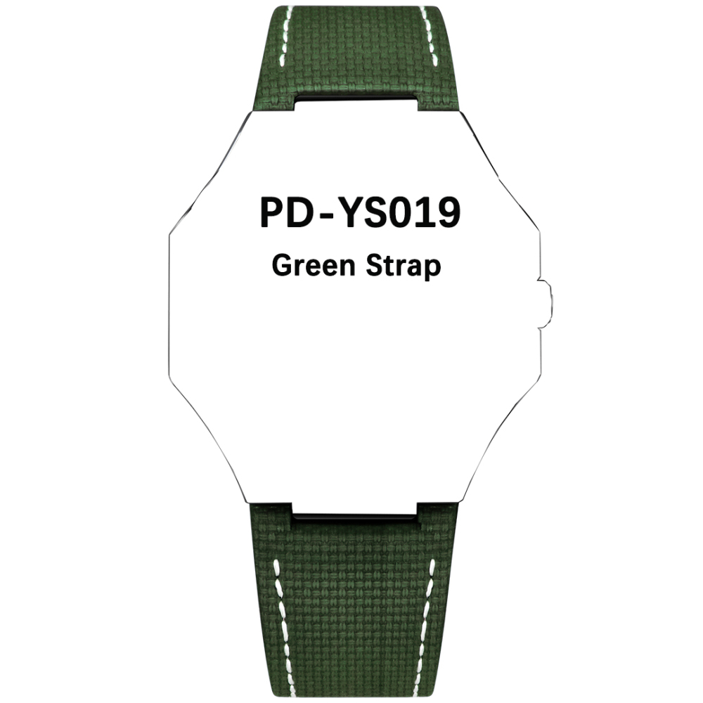 PD-YS019 Stainless Steel Bracelet & Leather Strap, Green, White, Blue