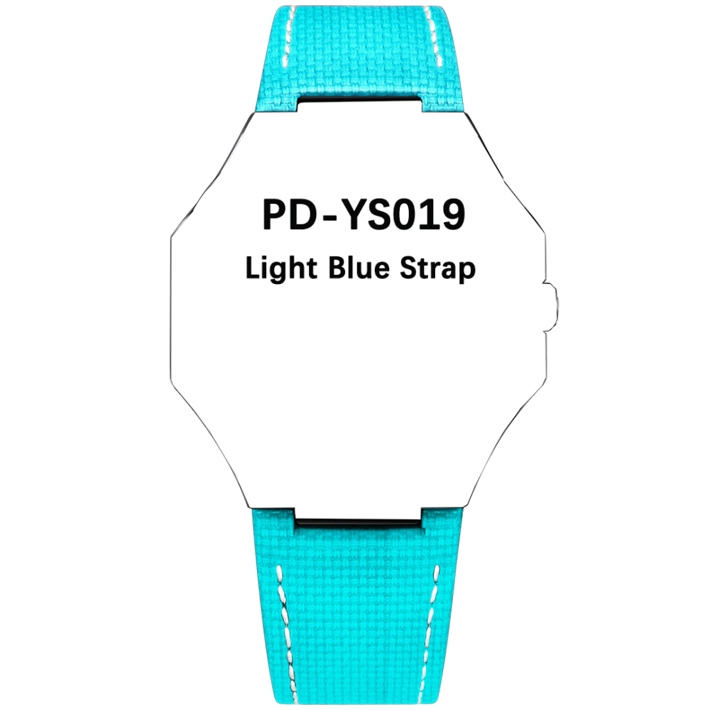 PD-YS019 Stainless Steel Bracelet & Leather Strap, Green, White, Blue