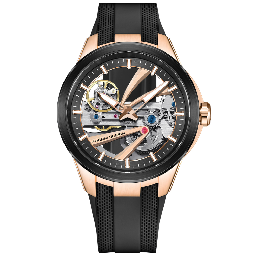 PAGANI DESIGN PD-YS030 Unique Skeleton Automatic Men's Watch, Stainless Steel Watch Case, Synthetic Sapphire with AR  AF Coating