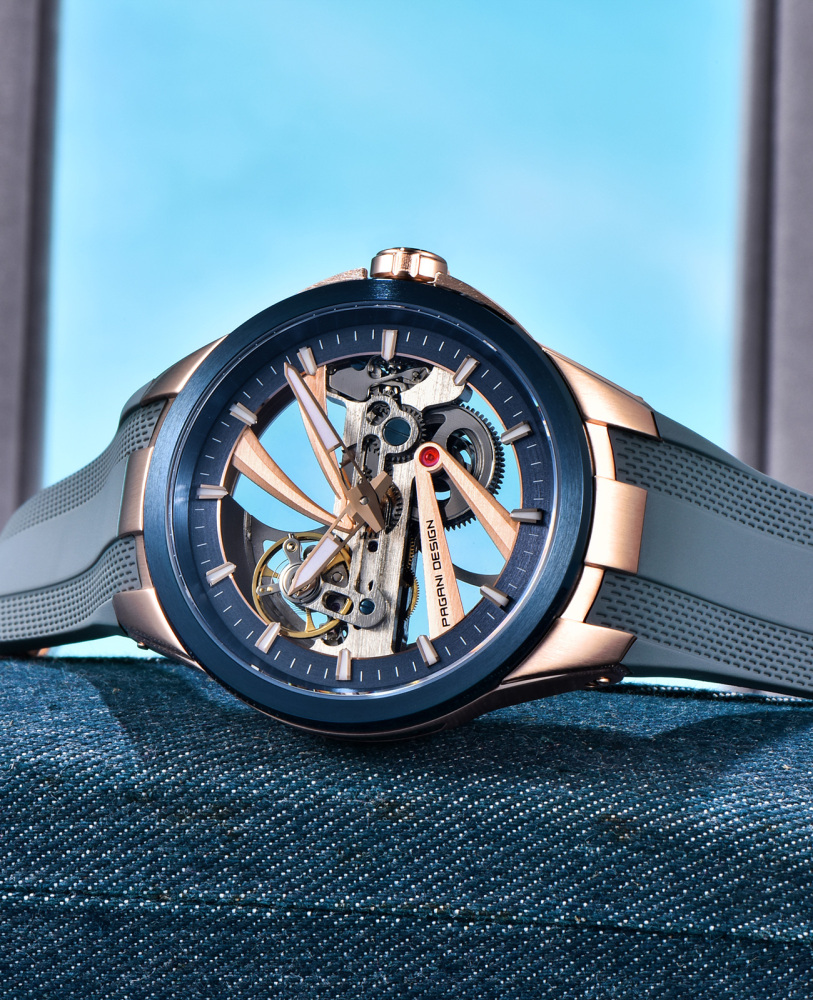 PAGANI DESIGN PD-YS030 Unique Skeleton Automatic Men's Watch, Stainless Steel Watch Case, Synthetic Sapphire with AR  AF Coating