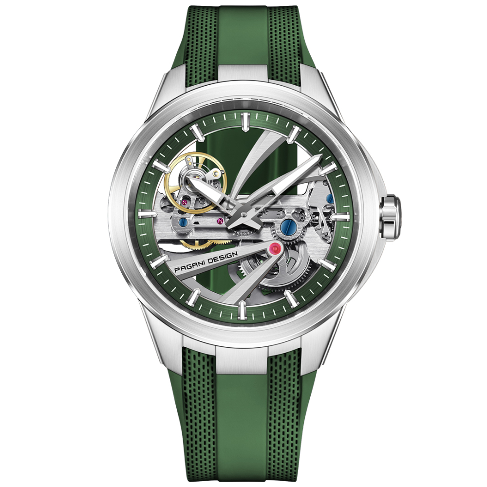 PAGANI DESIGN PD-YS030 Unique Skeleton Automatic Men's Watch, Stainless Steel Watch Case, Synthetic Sapphire with AR  AF Coating