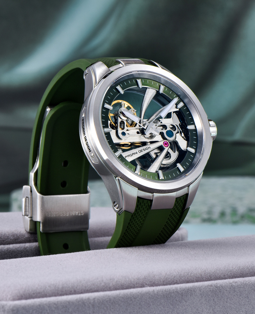 PAGANI DESIGN PD-YS030 Unique Skeleton Automatic Men's Watch, Stainless Steel Watch Case, Synthetic Sapphire with AR  AF Coating