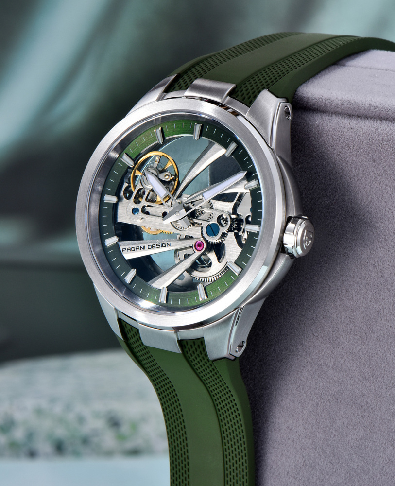 PAGANI DESIGN PD-YS030 Unique Skeleton Automatic Men's Watch, Stainless Steel Watch Case, Synthetic Sapphire with AR  AF Coating