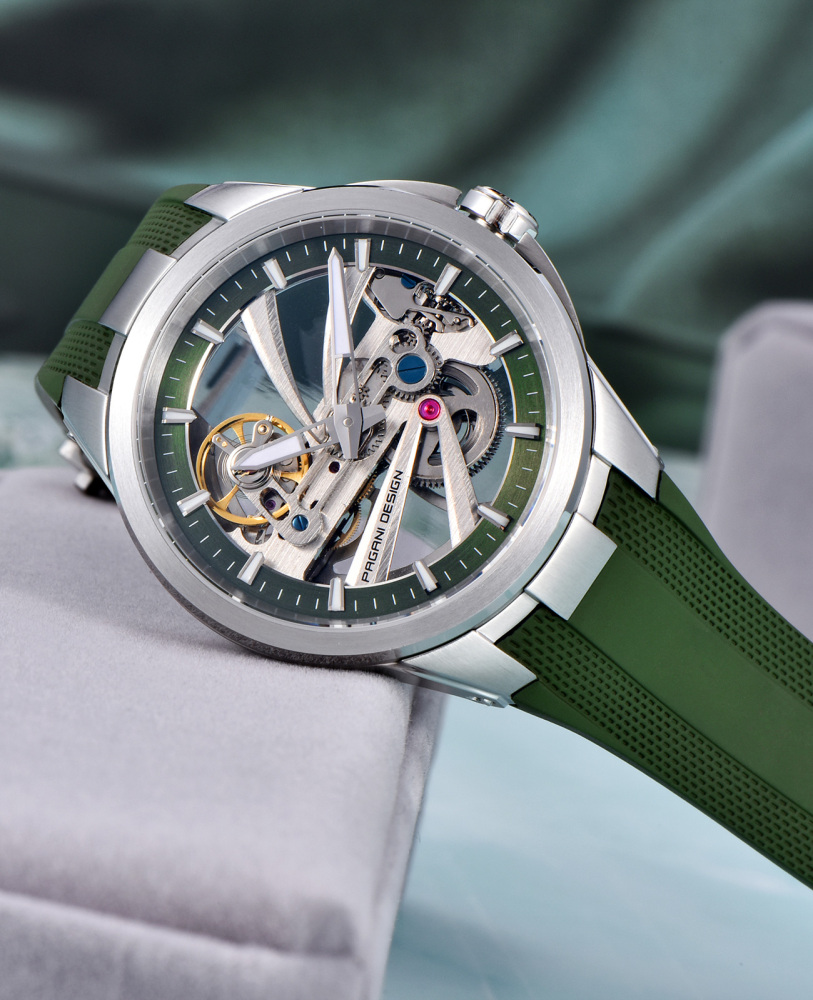 PAGANI DESIGN PD-YS030 Unique Skeleton Automatic Men's Watch, Stainless Steel Watch Case, Synthetic Sapphire with AR  AF Coating