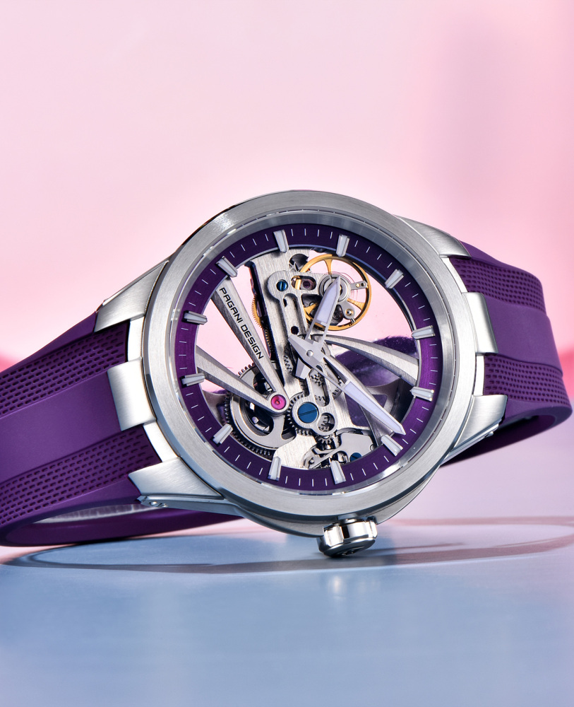 PAGANI DESIGN PD-YS030 Unique Skeleton Automatic Men's Watch, Stainless Steel Watch Case, Synthetic Sapphire with AR  AF Coating