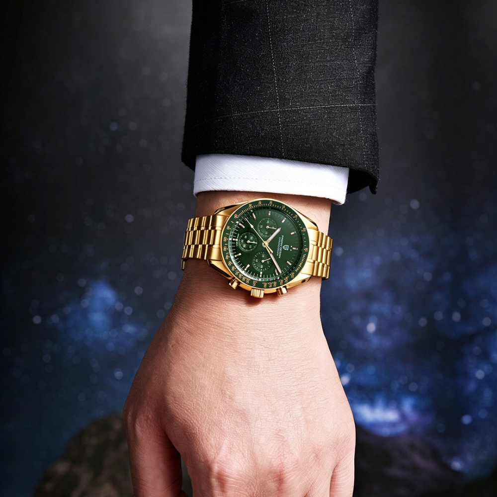 PAGANI DESIGN PD-1701 New Men's Quartz Watches New Release full Stainless Steel Waterproof Sports Chronograph Wrist Watch for Men
