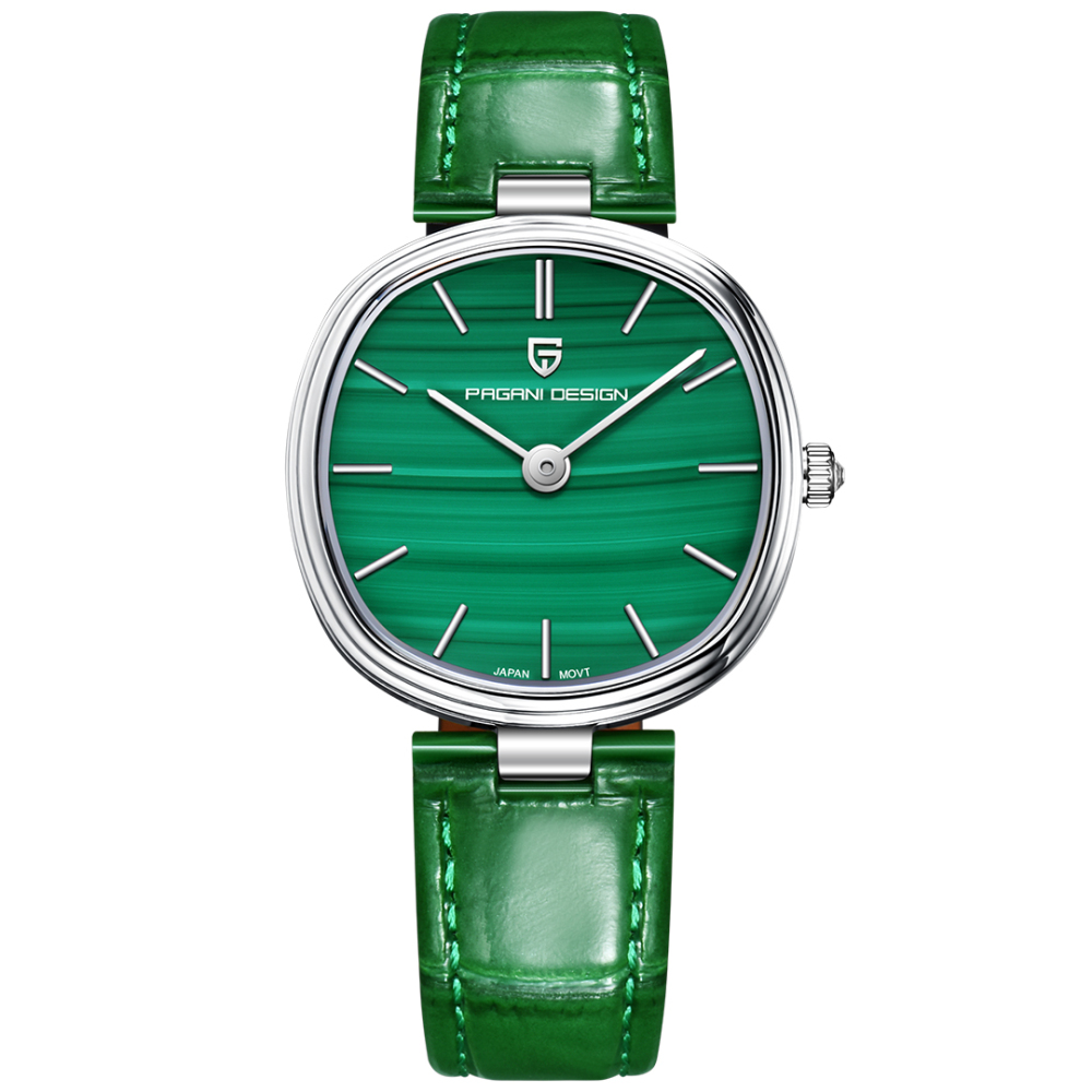 PAGANI DESIGN New Women's Watch 32mm Stainless Steel Quartz Watch for Woman, 50M Waterproof, Leather Watchband