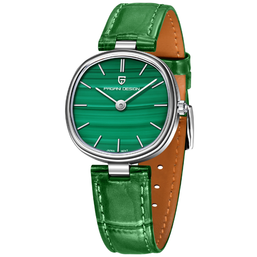 PAGANI DESIGN New Women's Watch 32mm Stainless Steel Quartz Watch for Woman, 50M Waterproof, Leather Watchband