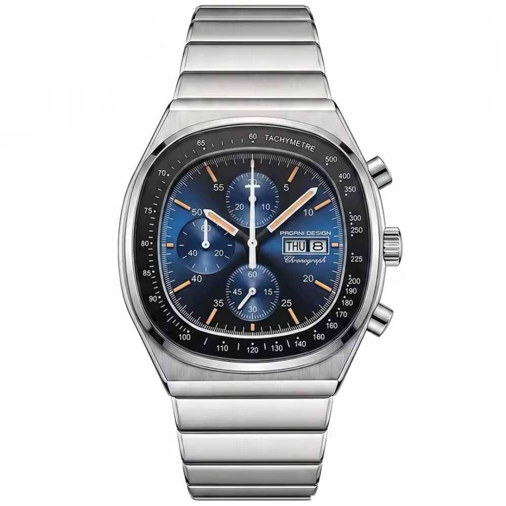 PAGANI DESIGN PD-1819 New Chronograph Quartz Watch 40mm Stainless Steel 100M Waterproof Wristwatch