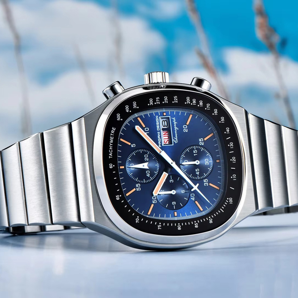 PAGANI DESIGN PD-1819 New Chronograph Quartz Watch 40mm Stainless Steel 100M Waterproof Wristwatch