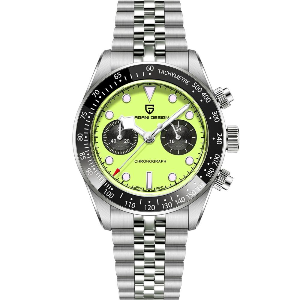 PAGANI DESIGN PD-1718 Men's Quartz Watches full Stainless Steel Waterproof Chronograph Wrist Watch for Men Japanese TMI VK64 Movement