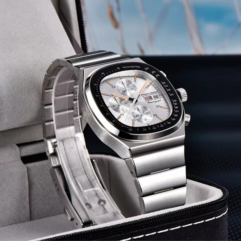 PAGANI DESIGN PD-1819 New Chronograph Quartz Watch 40mm Stainless Steel 100M Waterproof Wristwatch