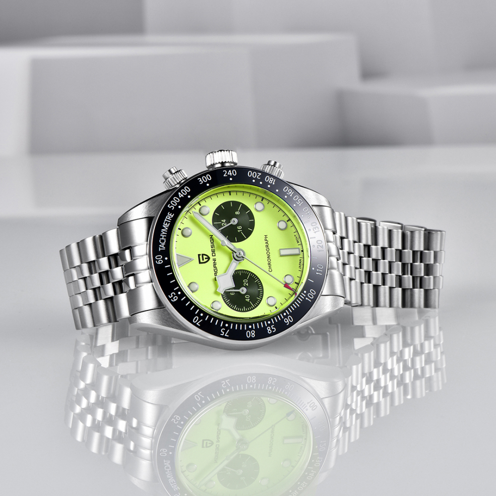 PAGANI DESIGN PD-1718 Men's Quartz Watches full Stainless Steel Waterproof Chronograph Wrist Watch for Men Japanese TMI VK64 Movement
