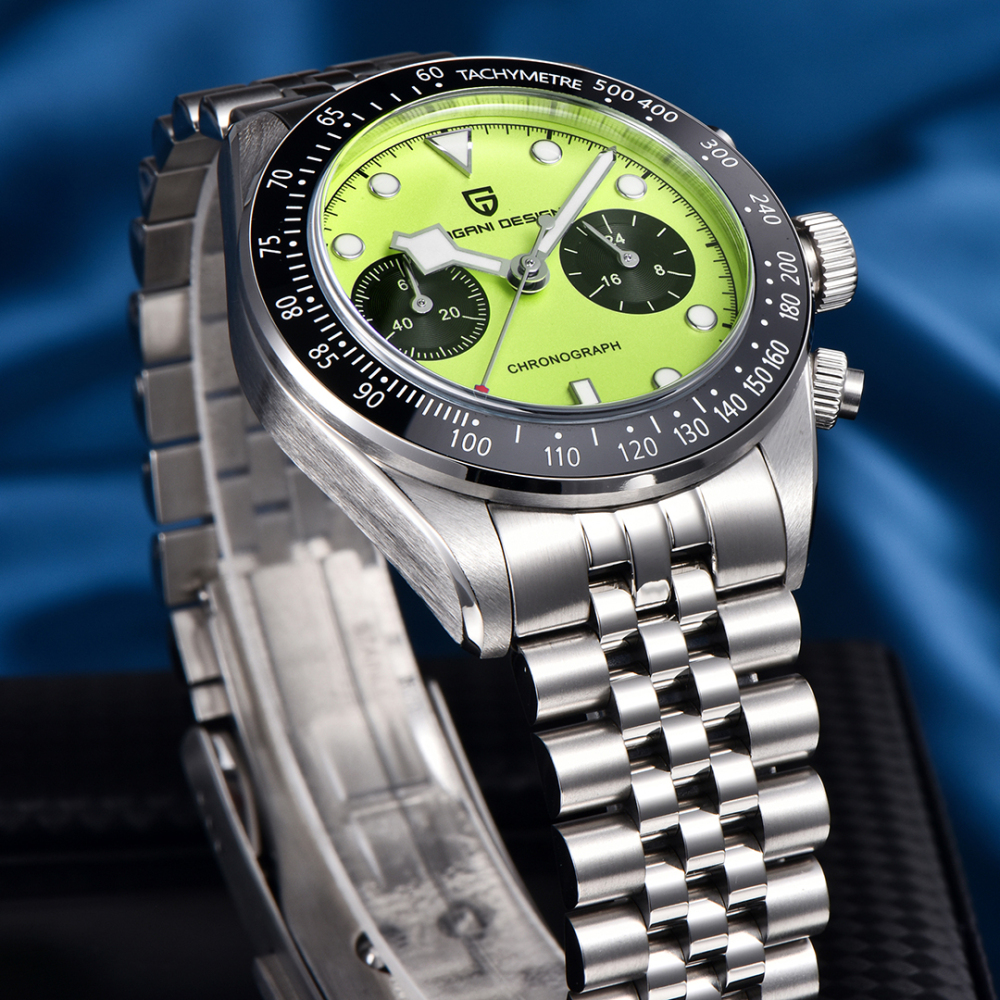 PAGANI DESIGN PD-1718 Men's Quartz Watches full Stainless Steel Waterproof Chronograph Wrist Watch for Men Japanese TMI VK64 Movement