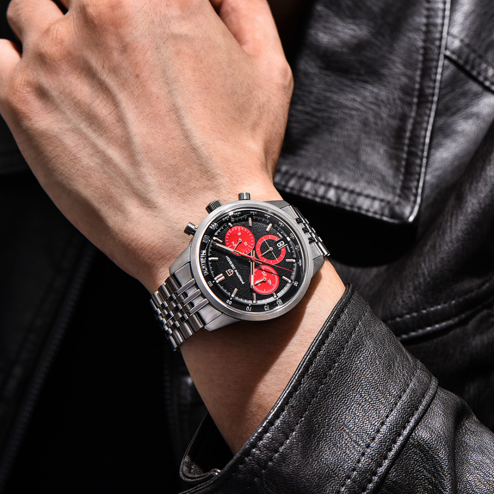 PAGANI DESIGN PD-1827 New Men's Chronograph Quartz Watch full Stainless Steel 100M Waterproof Sports Wrist Watch for Men