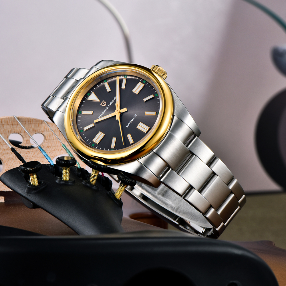PAGANI DESIGN PD-1731 New Automatic Watch for Men Luxury Business Stainless Steel Men's Watch with Synthetic Sapphire Dial Glass
