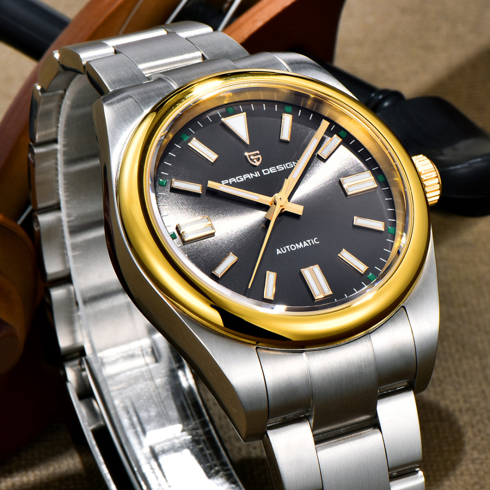 PAGANI DESIGN PD-1731 New Automatic Watch for Men Luxury Business Stainless Steel Men's Watch with Synthetic Sapphire Dial Glass
