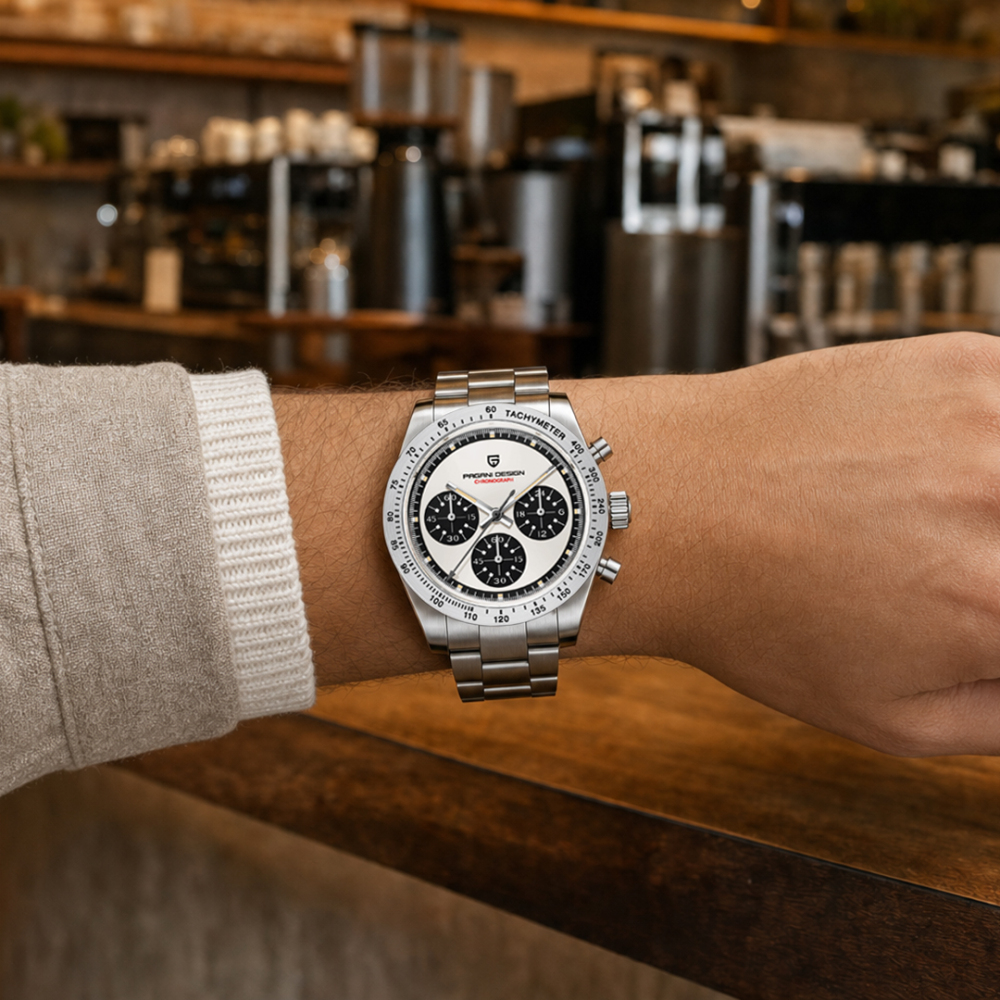 PAGANI DESIGN PD-1828 New Men's Chronograph Watches Stainless Steel Sports Quartz 40MM Wrist Watch for Men