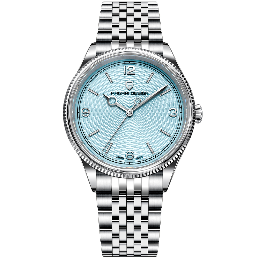 PAGANI DESIGN PD-1828 Minimalist Men's Watch Stainless Steel Causal Quartz Watch for Men, Synthetic Sapphire Dial Glass