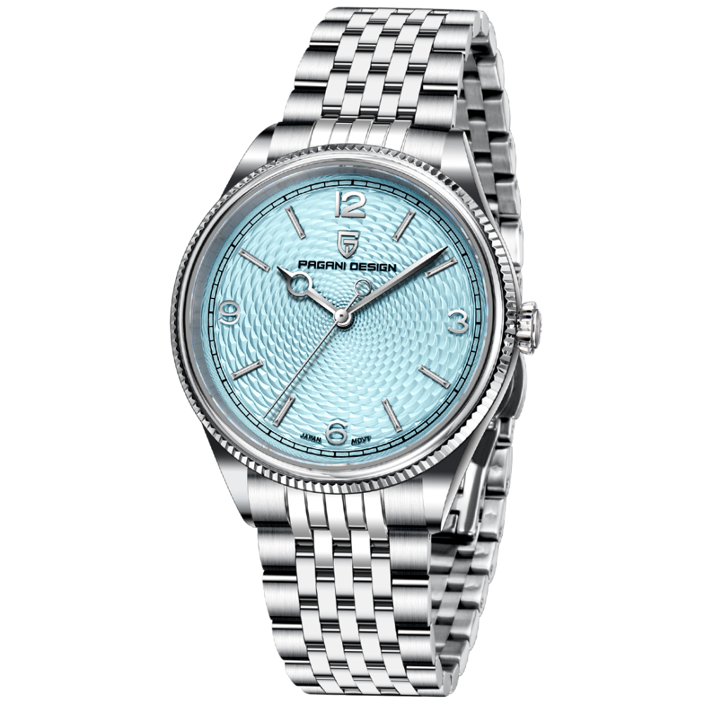 PAGANI DESIGN PD-1828 Minimalist Men's Watch Stainless Steel Causal Quartz Watch for Men, Synthetic Sapphire Dial Glass