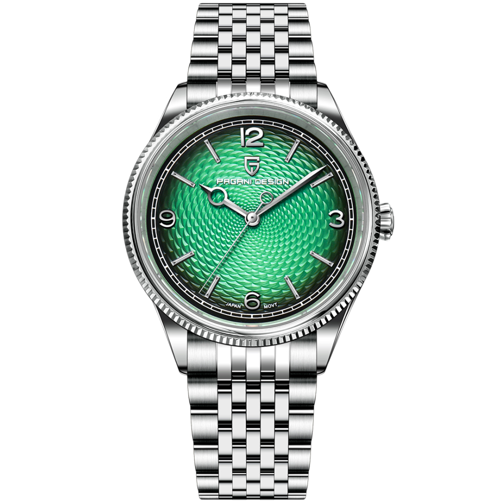 PAGANI DESIGN PD-1828 Minimalist Men's Watch Stainless Steel Causal Quartz Watch for Men, Synthetic Sapphire Dial Glass