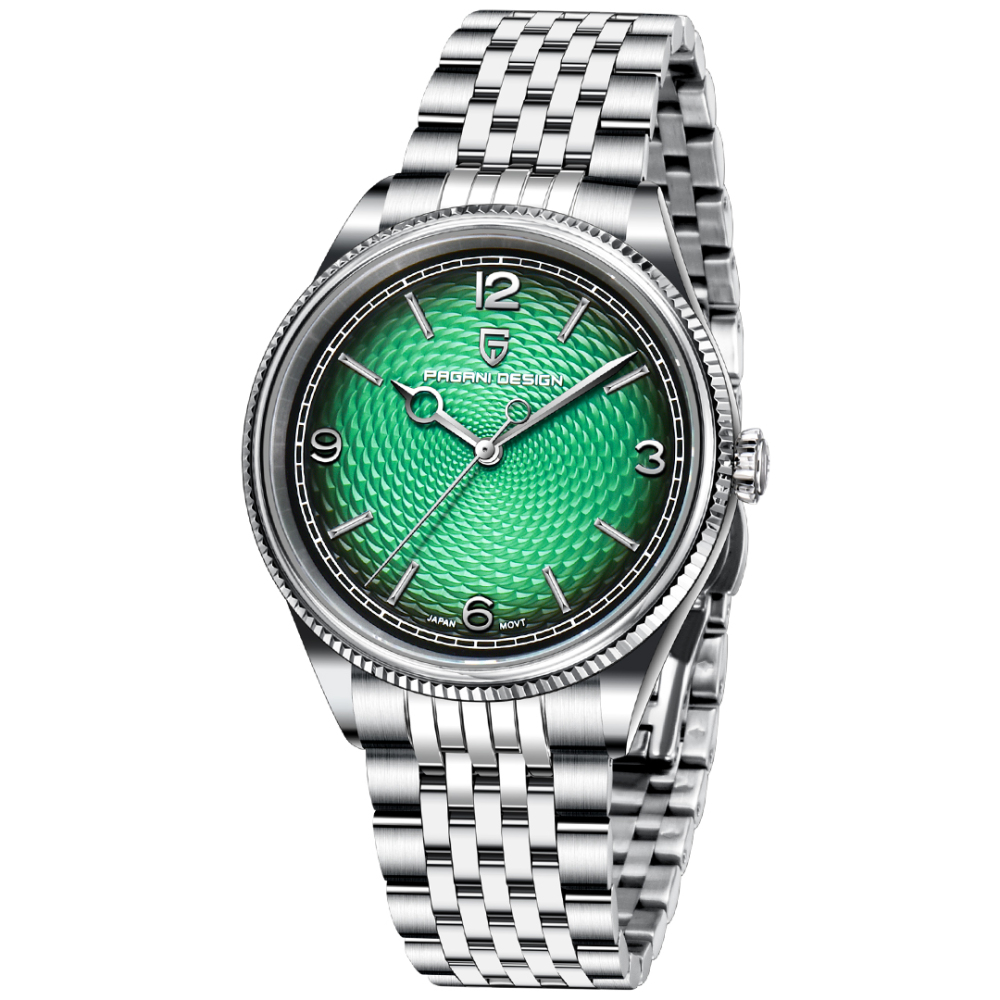 PAGANI DESIGN PD-1828 Minimalist Men's Watch Stainless Steel Causal Quartz Watch for Men, Synthetic Sapphire Dial Glass