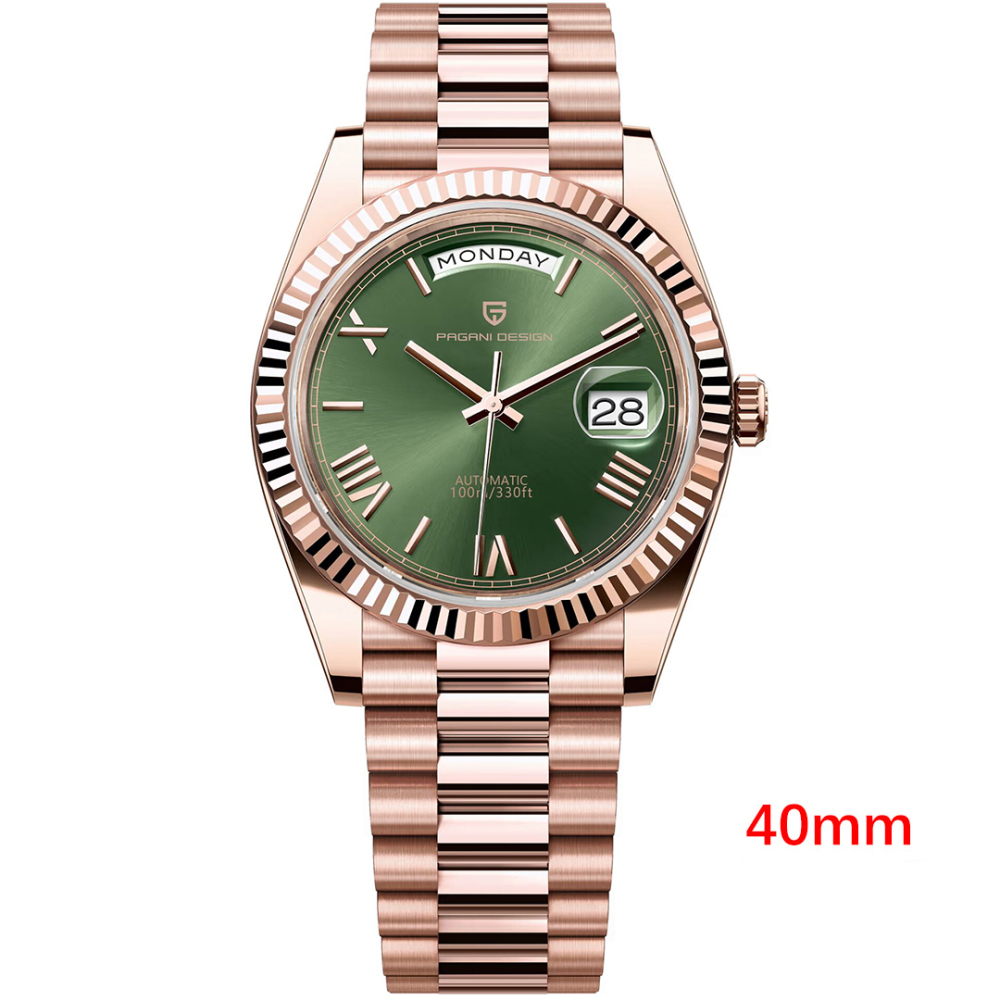 PAGANI DESIGN PD-1783 Men's Automatic Watches 40mm Mechanical Stainless Steel Luxury Wrist Watch for Men 100M Waterproof AR Coating