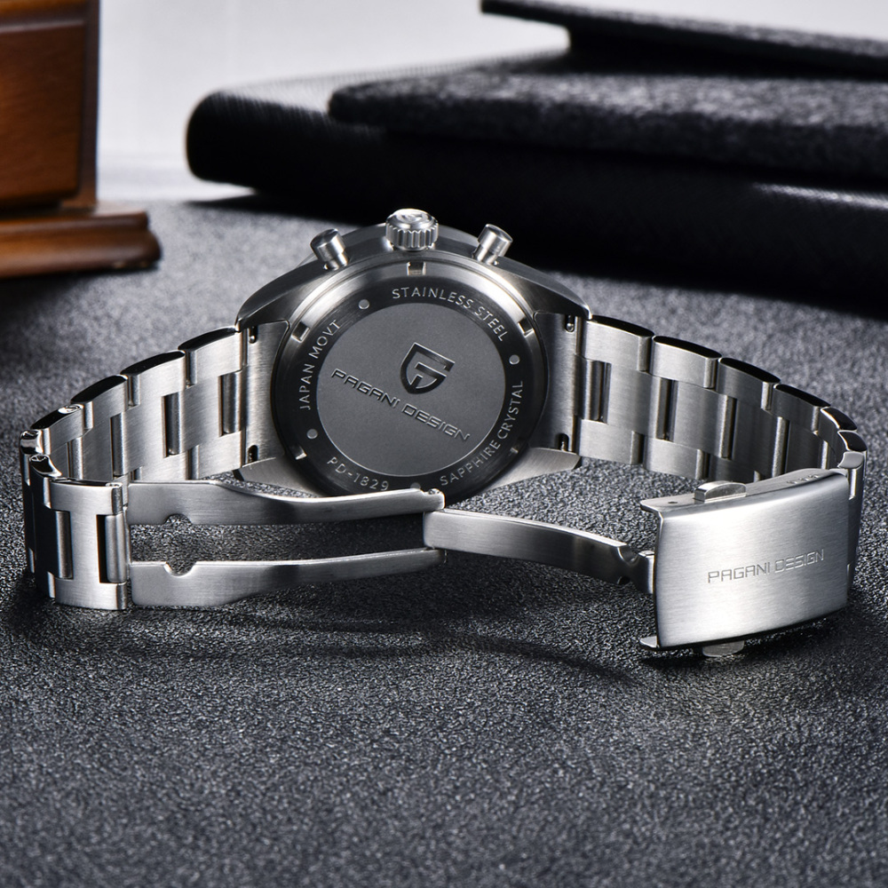 PAGANI DESIGN PD-1829 New Men's Chronograph Watches Stainless Steel Sports Quartz 40MM Wrist Watch for Men