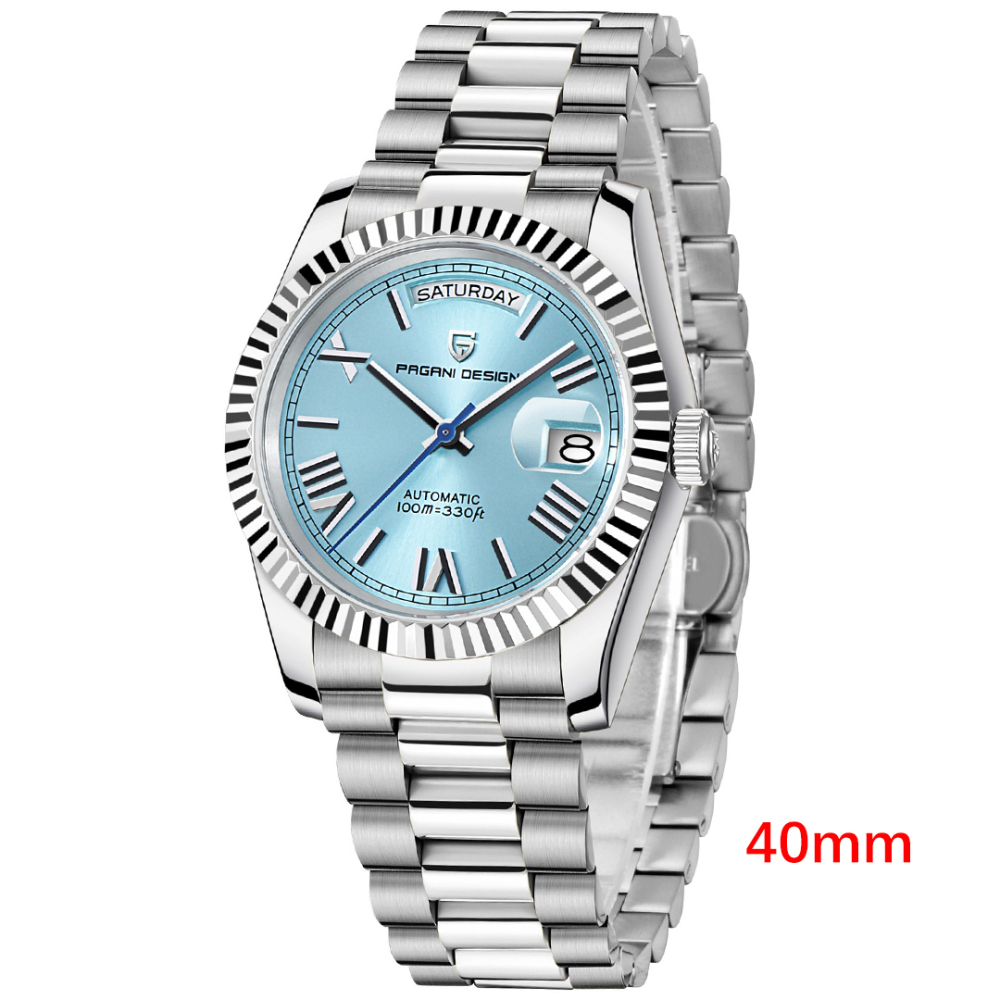 PAGANI DESIGN PD-1783 Men's Automatic Watches 40mm Mechanical Stainless Steel Luxury Wrist Watch for Men 100M Waterproof AR Coating