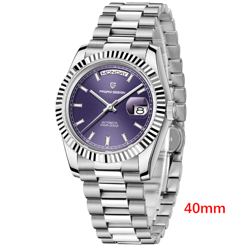 PAGANI DESIGN PD-1783 Men's Automatic Watches 40mm Mechanical Stainless Steel Luxury Wrist Watch for Men 100M Waterproof AR Coating