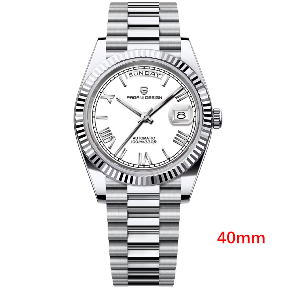 PAGANI DESIGN PD-1783 Men's Automatic Watches 40mm Mechanical Stainless Steel Luxury Wrist Watch for Men 100M Waterproof AR Coating