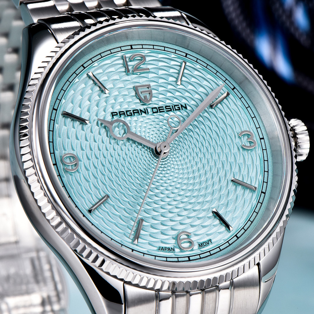 PAGANI DESIGN PD-1828 Minimalist Men's Watch Stainless Steel Causal Quartz Watch for Men, Synthetic Sapphire Dial Glass
